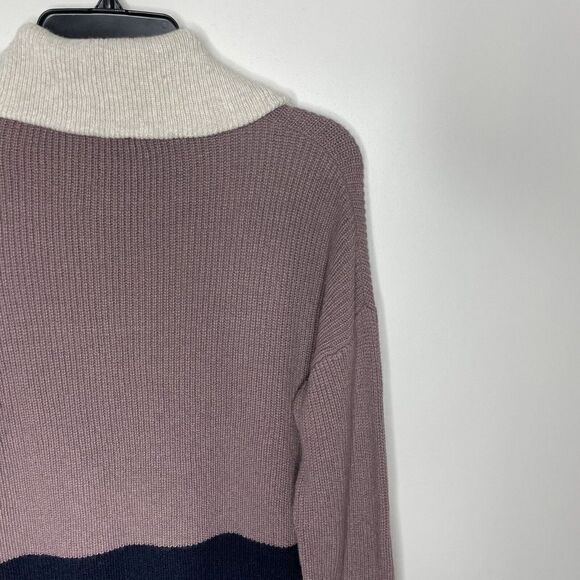 MADEWELL Sweater Womens Small Colorblock Glenbrook Half Zip Wool Blend ND208 - Picture 7 of 14